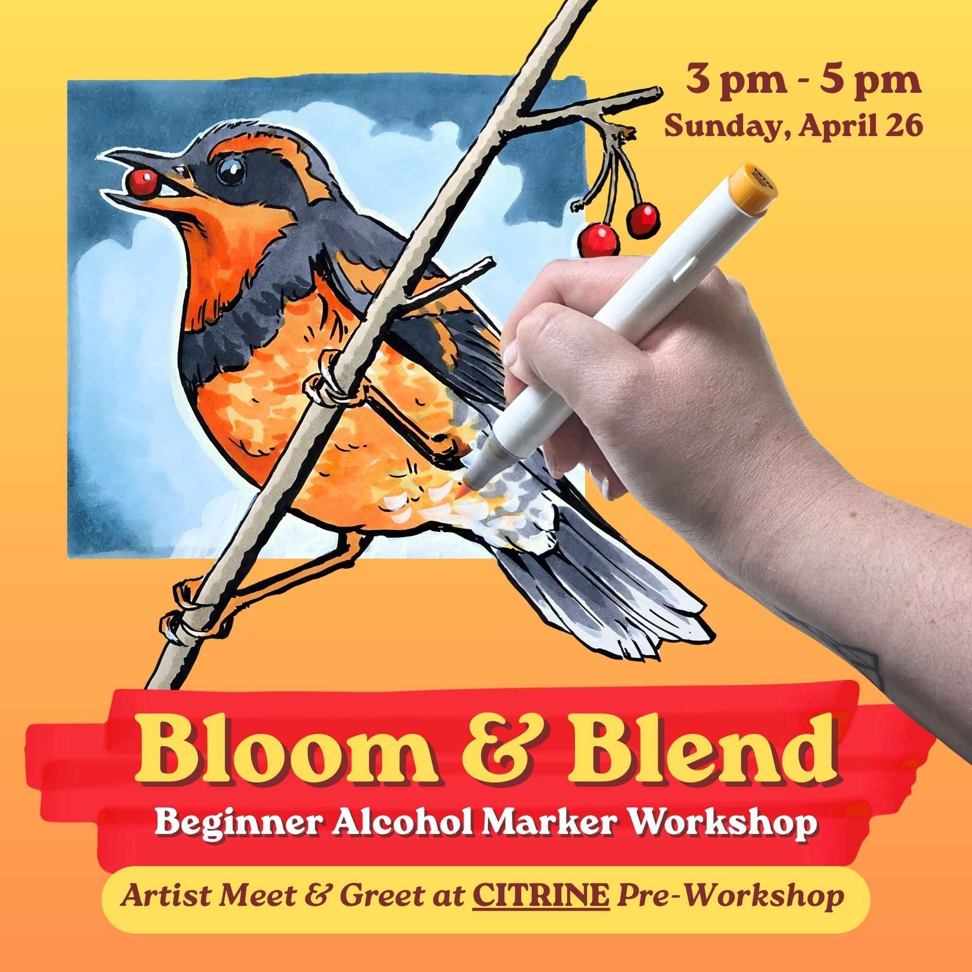 Bloom & Blend, Beginners Alcohol Marker Workshop